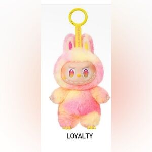 Pop Mart Labubu Loyalty Pink and Yellow Plush Doll - NIB